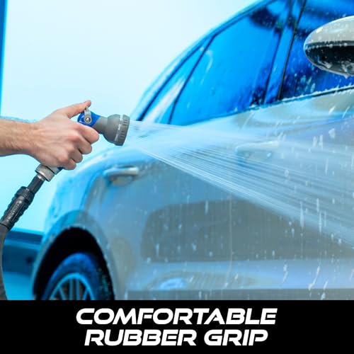 VIKING Hose Nozzle, Garden Hose Nozzle with 8 Spray Patterns, Adjustable Heavy Duty Thumb Control for Washing Car, Watering Plants, Washing Pets, and Home Use - Image 2