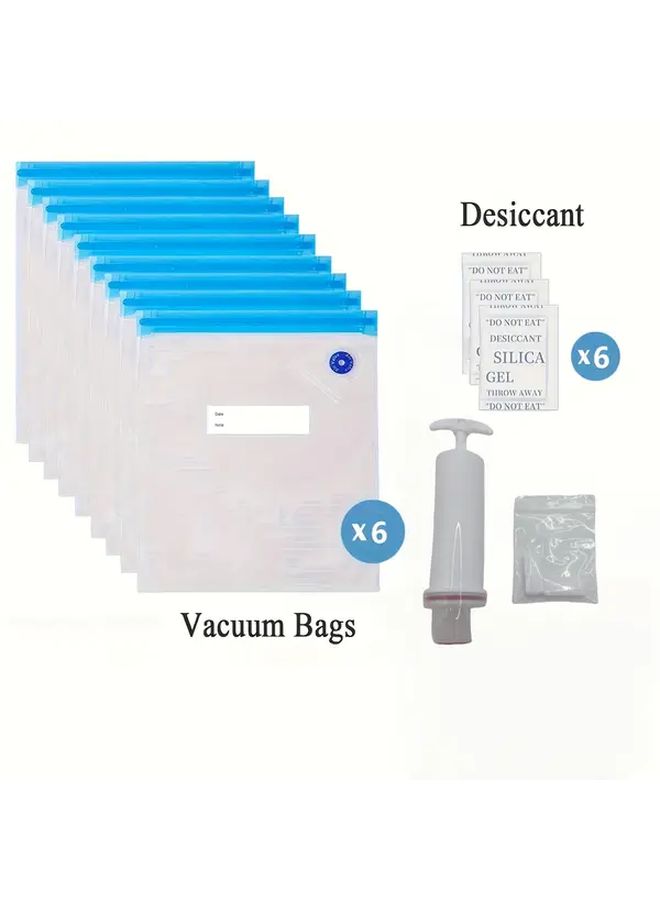 3D Printing Filament Storage Bag Vacuum Set With Desiccant Suction Cup Vacuum Pump 6 Bags Including Sealing Clips Dry Box For PLA PETG TPU 0.55 1.1 2.2 Lb Spools - Image 1