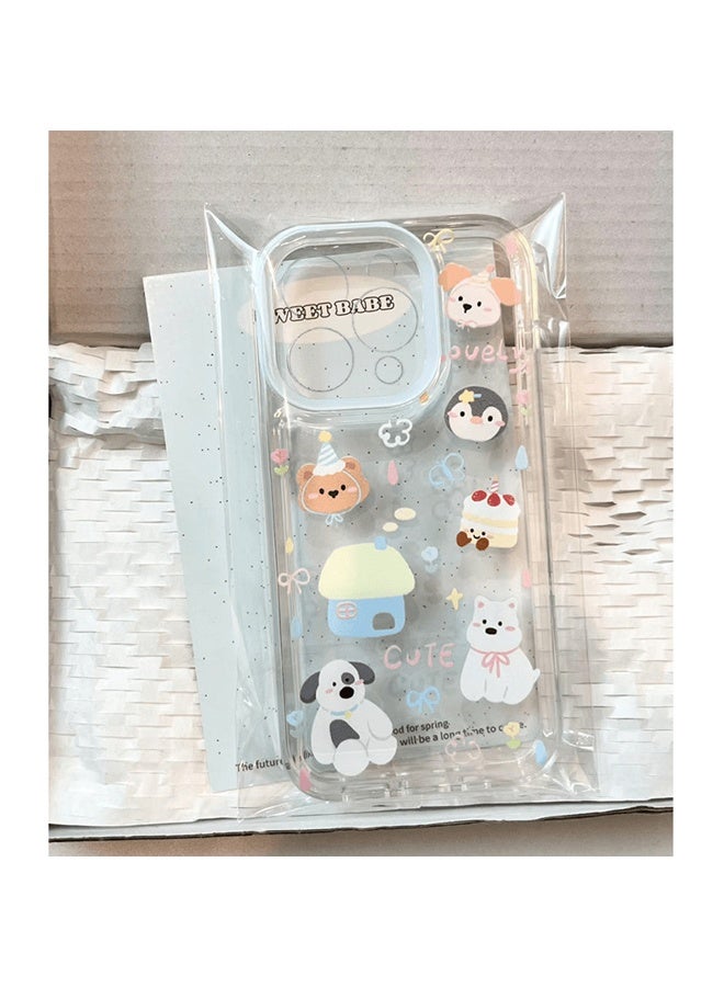 جراب هاتف شفاف لجهاز iPhone 14 Pro متوافق مع الحلوى ، جرو Kawaii تصميم حيواني مقاوم للصدمات حماية شديدة التحمل للرجال والنساء والفتيات - Image 2