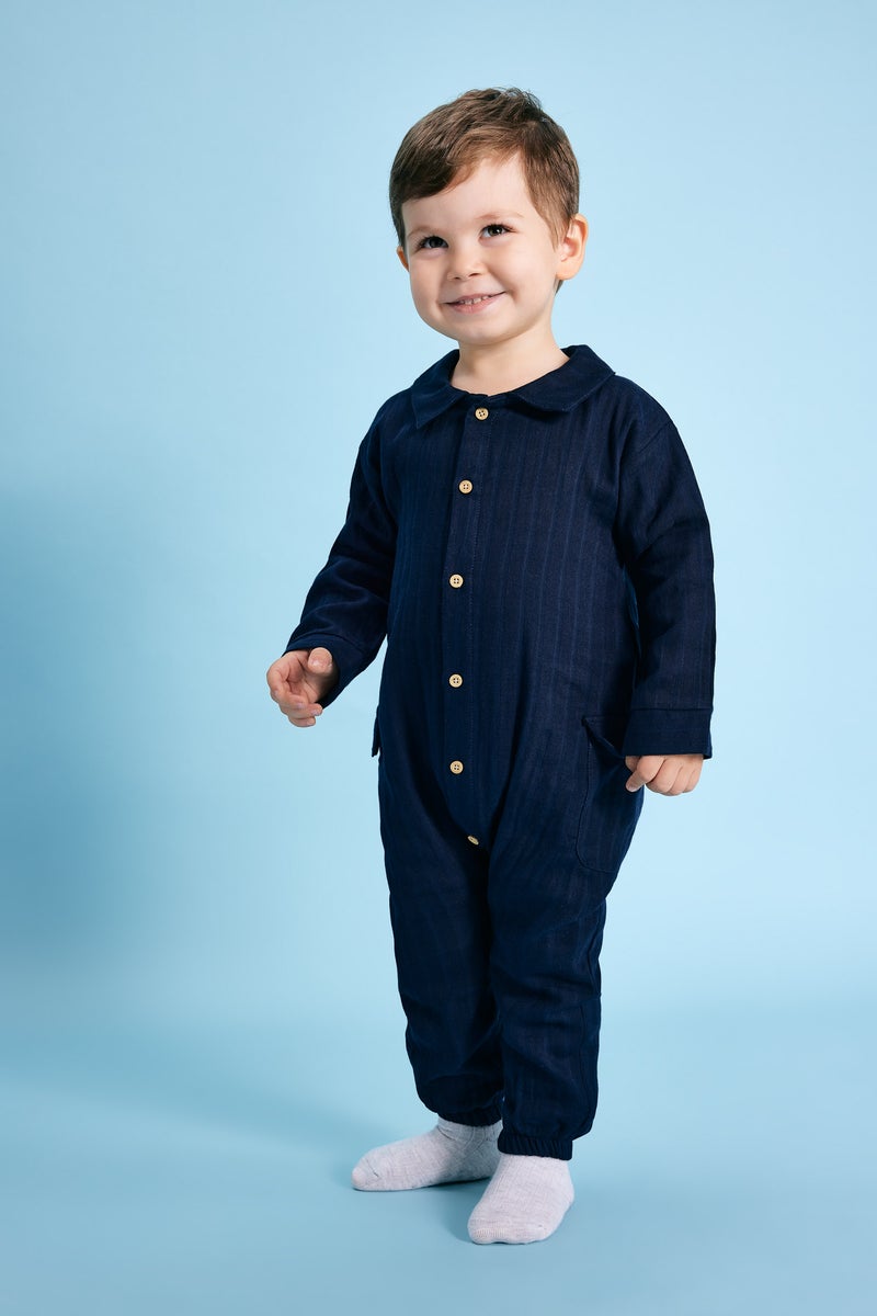 DeFacto Baby Boy Newborn Muslin Jumpsuit  - Image 1