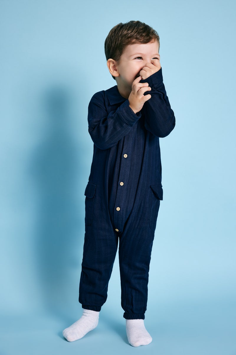 DeFacto Baby Boy Newborn Muslin Jumpsuit  - Image 2