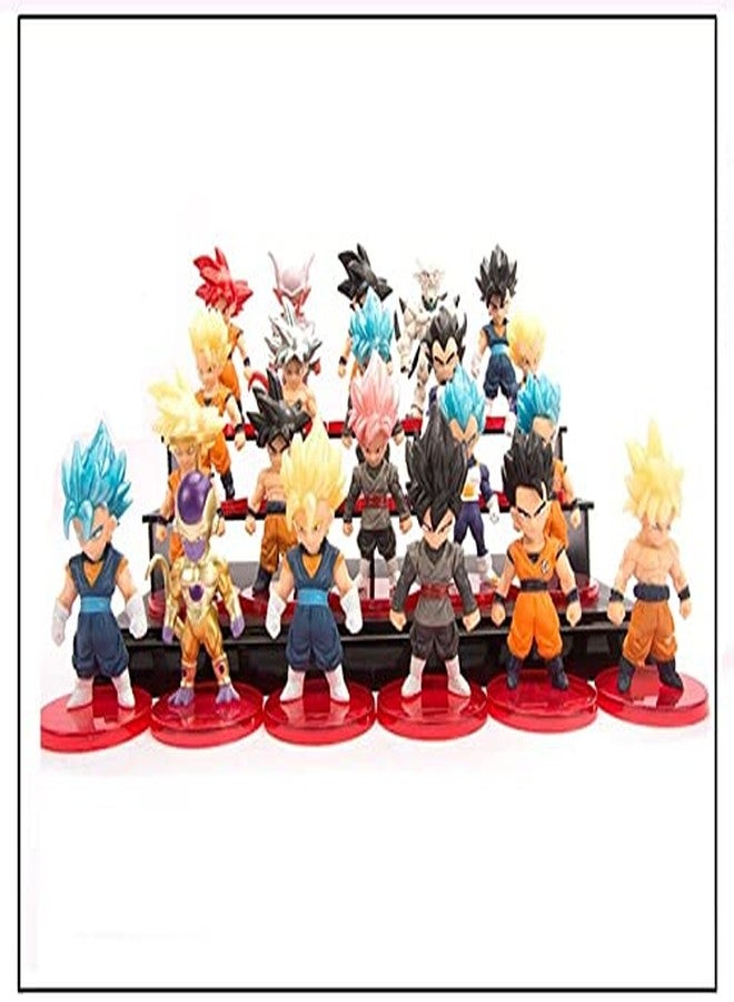 Trunkin DBZ Goku 21 Pcs Set B Anime Figure Son Goku Vegeta Frieza Vegetto Figurine Collectible Anime Weeb PVC Collection Model, Multi Color - Image 2