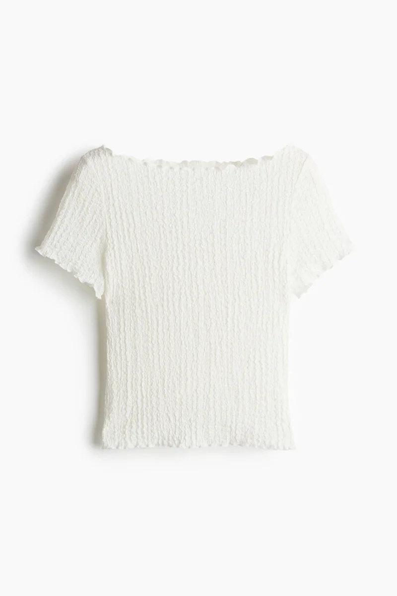 اتش اند ام Overlock-detail crinkled top