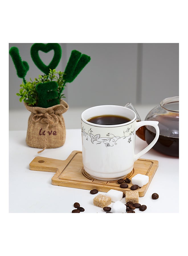 Royalford Bone Wave Coffee Mug White/Black 400ml - Image 4