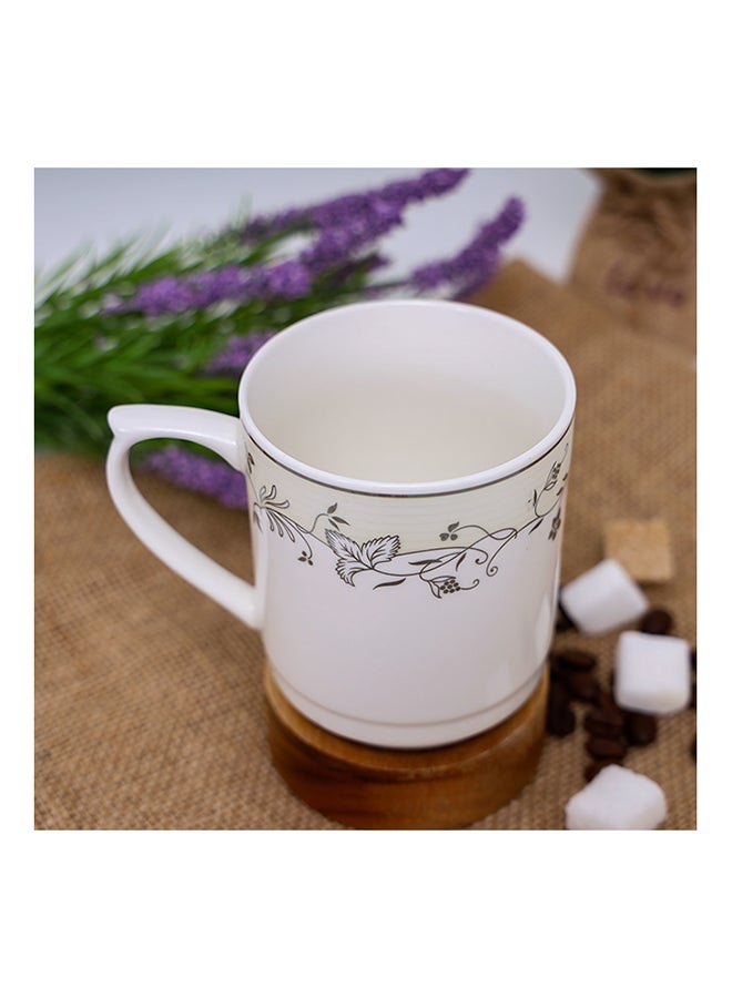 Royalford Bone Wave Coffee Mug White/Black 400ml - Image 3
