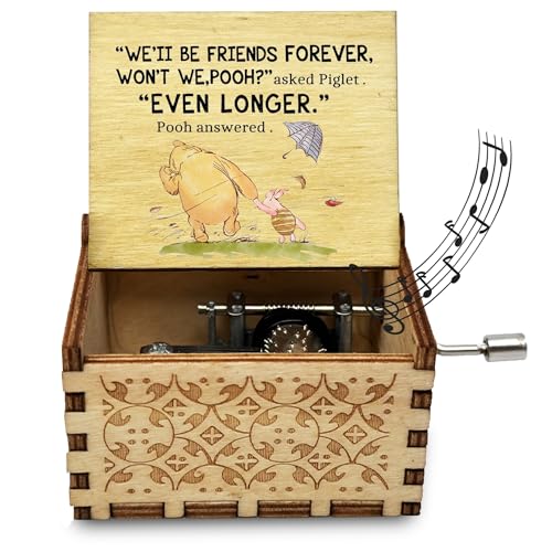 Litenx Soul Sister Wood Music Box Gifts for Women, Bset Friends Friendship BBF Sister Gifts for Christmas Birthday, We'll Be Friends Forever. - Image 1