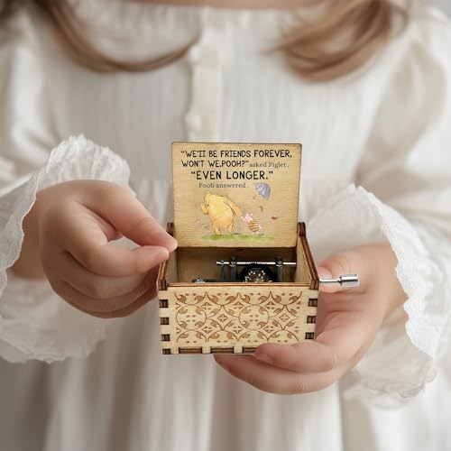 Litenx Soul Sister Wood Music Box Gifts for Women, Bset Friends Friendship BBF Sister Gifts for Christmas Birthday, We'll Be Friends Forever. - Image 2