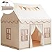 Rongfa Large Kids Tent Playhouse Base Fabric with Star Lights Flags and Tote Bags Kids Play Tent Indoor Outdoor Washable Teepee Tent for Boys Girls Play House for Toddler Neutral Color - Image 3