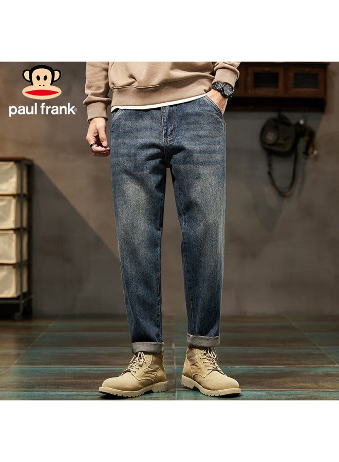 Paul Frank Paul Frank Men's Spring American Loose Jeans Men's Trousers Wide Leg Casual Trousers Retro Blue 32  - Image 2