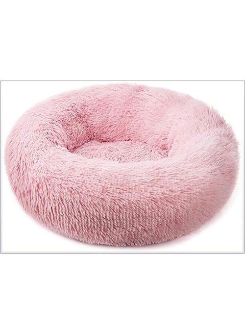 سرير كلاب مخملي تقويمي مع فراء ناعم وقاعدة بلاستيكية - عش مريح وقابل للغسل للحيوانات الأليفة