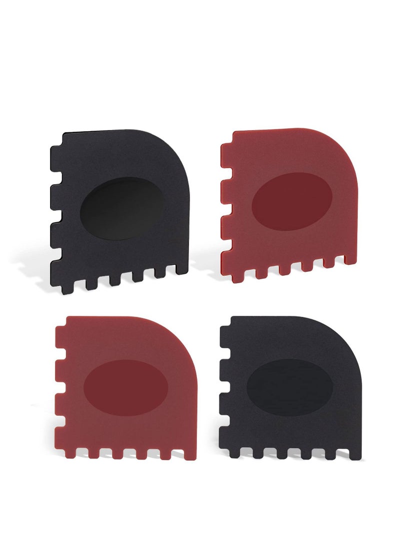 كاست ويف مكشطة مقلاة الشواء ، مكشطة من الحديد الزهر KASTWAVE مع مغناطيس مدمج ، مكشطة وعاء متينة ، مكشطة بلاستيكية لمقلاة الحديد الزهر ، مقلاة الشواء ، الشوايات والمزيد ، أحمر وأسود (4 عبوات) - Image 1