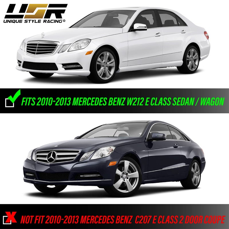USR UNIQUE STYLE RACING USR DEPO 10-13 W212 E-Class 4D/5D Clear Front Bumper Side Marker Light Assembly Replacement Set (Left + Right) Compatible with 2010-2013 Mercedes Benz 212 E Class 4 Door / 5 Door - Image 2