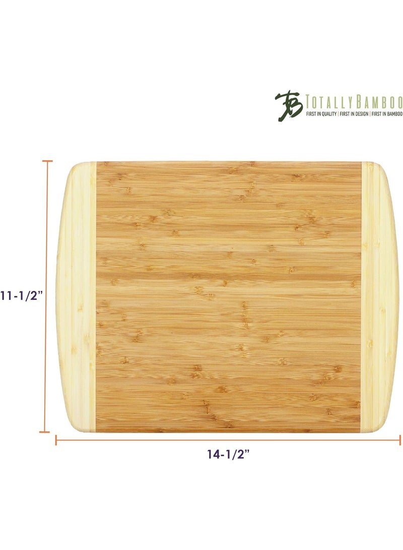 Totally Bamboo لوح تقديم وقطع من الخيزران توتاللي بانبو كاواي، 14" × 11.5"، لون طبيعي ثنائي - Image 2