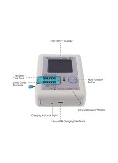 Excefore Transistor Meter, LCR-TC1 Multi-Function Capacitance Resistance ESR Tester, 1.8" Full Color Display Transistor Meter Tester, for Diode Triode Capacitor Resistor Transistor LCR ESR NPN PNP MOSFET  - Image 5