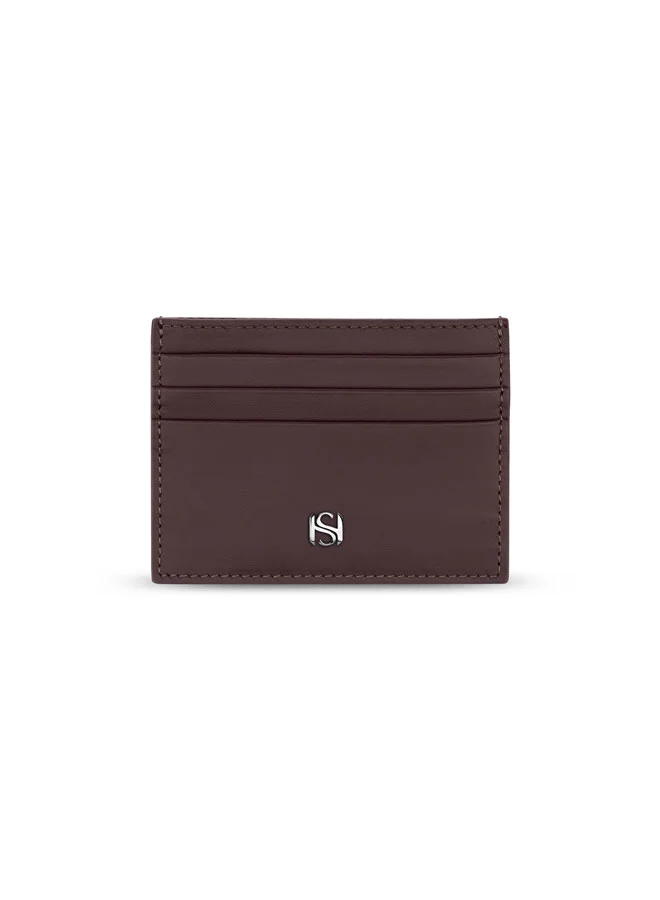 Saint Honore Paris Core Burgundy Leather Card Case for Men