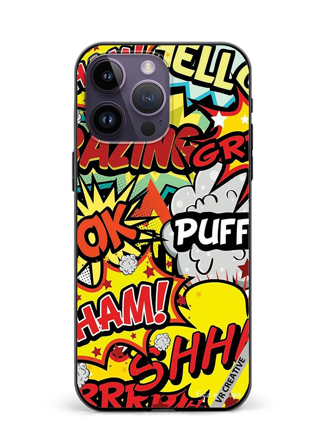 VR CREATIVE Protective Case Cover For Apple iPhone 15 Pro Multibrand Stickers Design Multicolour - Image 1