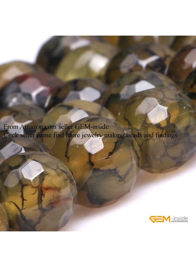 الطبيعية 8mm الأوجه الأصفر فرقعة العقيق الأحجار الكريمة فضفاض الخرز اليدوية جولة الخرز الطاقة لصنع المجوهرات مجوهرات الديكور لوازم للنساء - Image 4