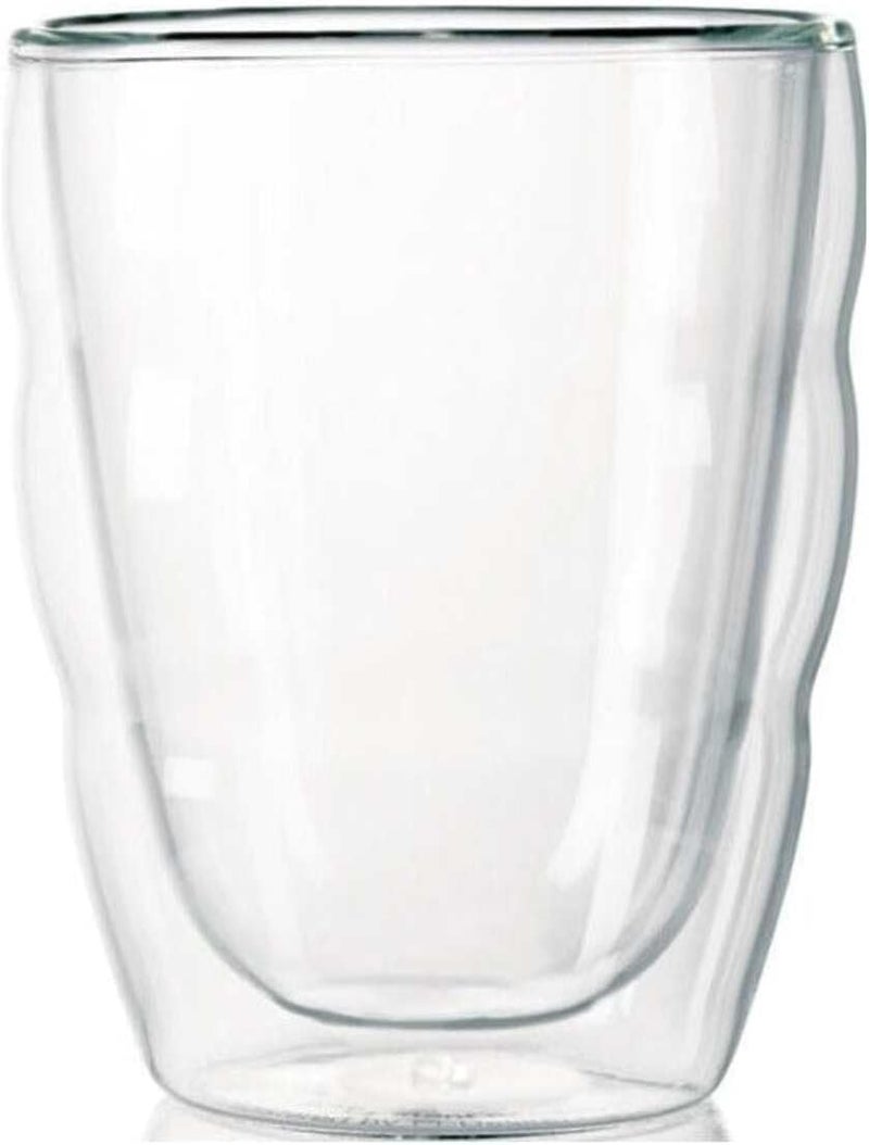 bodum 10484-10 Pilatus Double Wall Glasses 2 Pieces, Clear, Serves 2 - Image 1