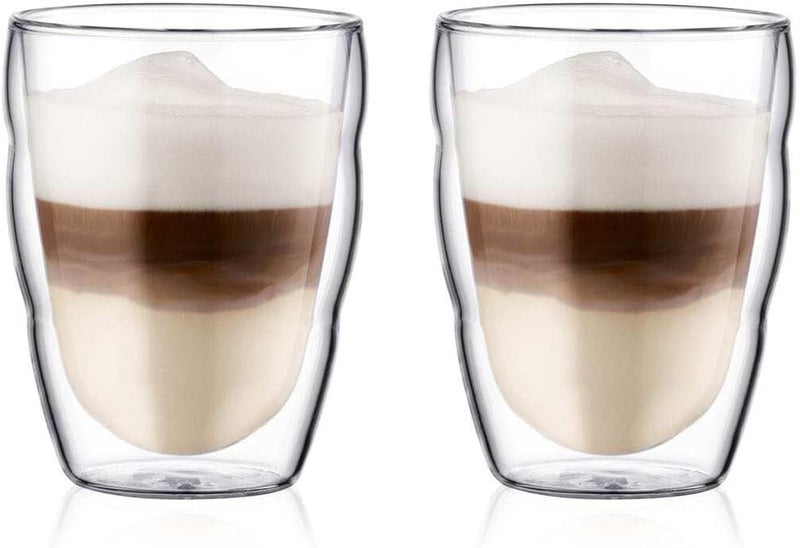 bodum 10484-10 Pilatus Double Wall Glasses 2 Pieces, Clear, Serves 2 - Image 3