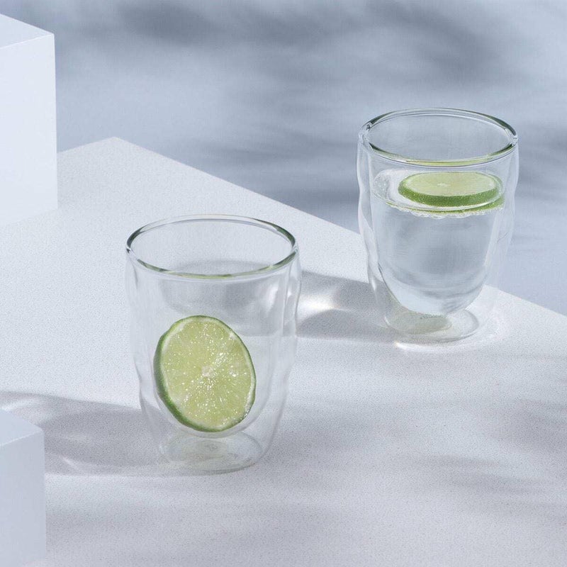 bodum 10484-10 Pilatus Double Wall Glasses 2 Pieces, Clear, Serves 2 - Image 2