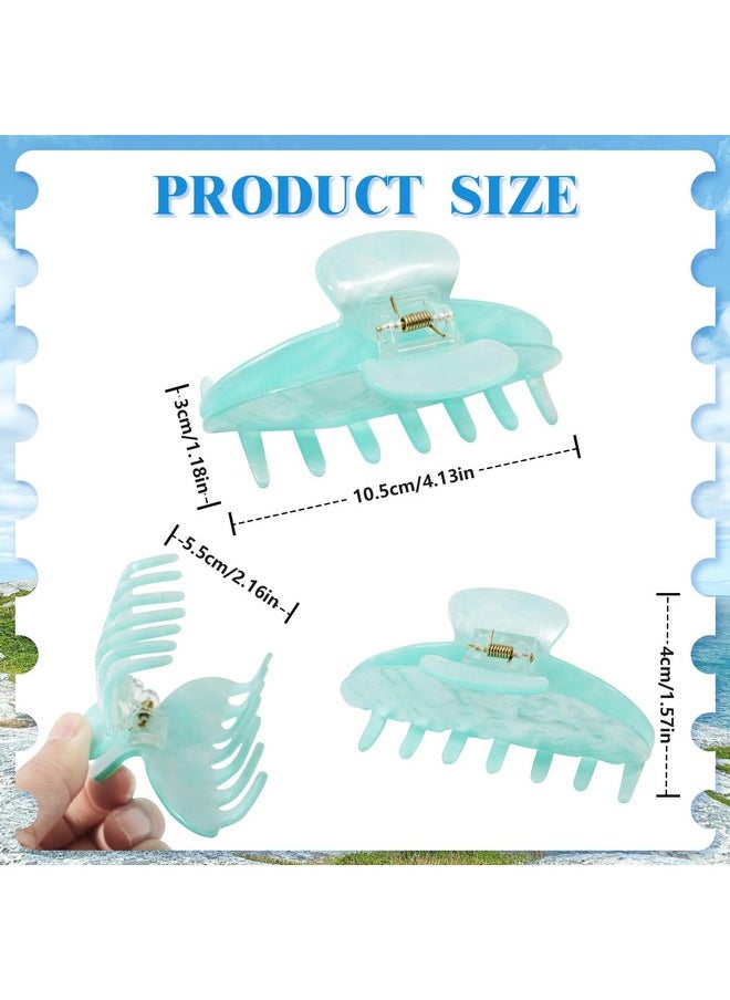 HAIMEIKANG HAIMEIKANG 3 Pcs Hair Claw Clips for Women, 4 Inch Large Marble Claw Clips for Thick Thin Hair, Non-slip Strong Hold Jaw Clips Fashion Hair Accessories for Women Girls  - Image 2