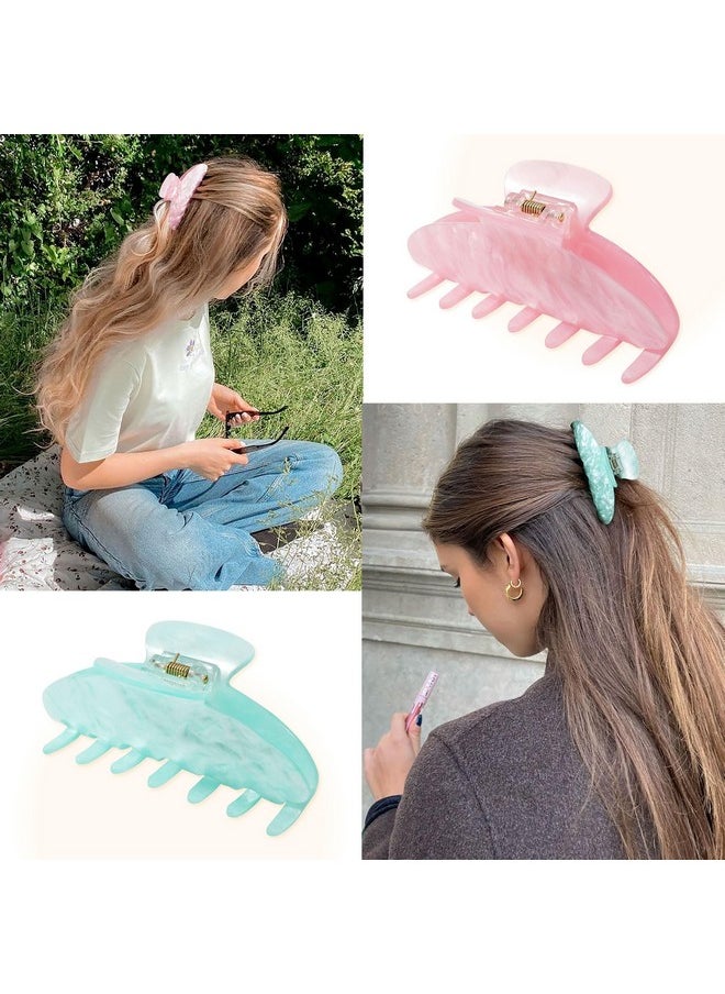 HAIMEIKANG HAIMEIKANG 3 Pcs Hair Claw Clips for Women, 4 Inch Large Marble Claw Clips for Thick Thin Hair, Non-slip Strong Hold Jaw Clips Fashion Hair Accessories for Women Girls  - Image 5