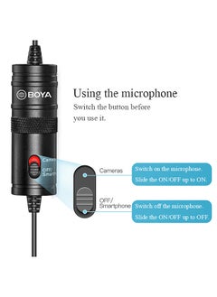 BOYA BOYA BY-M1 Omni-directional Lavalier Microphone Lapel Clip-on Condenser Mic with 3.5mm Plug for DSLR Camera Camcorder Smartphone PC  - Image 3