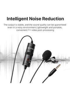 BOYA BOYA BY-M1 Omni-directional Lavalier Microphone Lapel Clip-on Condenser Mic with 3.5mm Plug for DSLR Camera Camcorder Smartphone PC  - Image 4