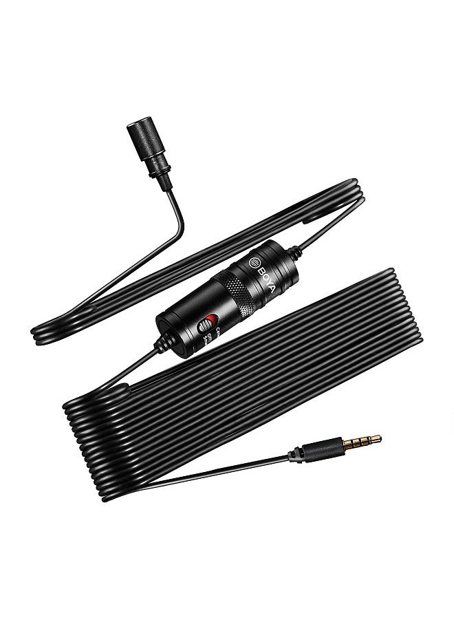 BOYA - BOYA BY-M1 Omni-directional Lavalier Microphone Lapel Clip-on Condenser Mic with 3.5mm Plug for DSLR Camera Camcorder Smartphone PC - Image 1