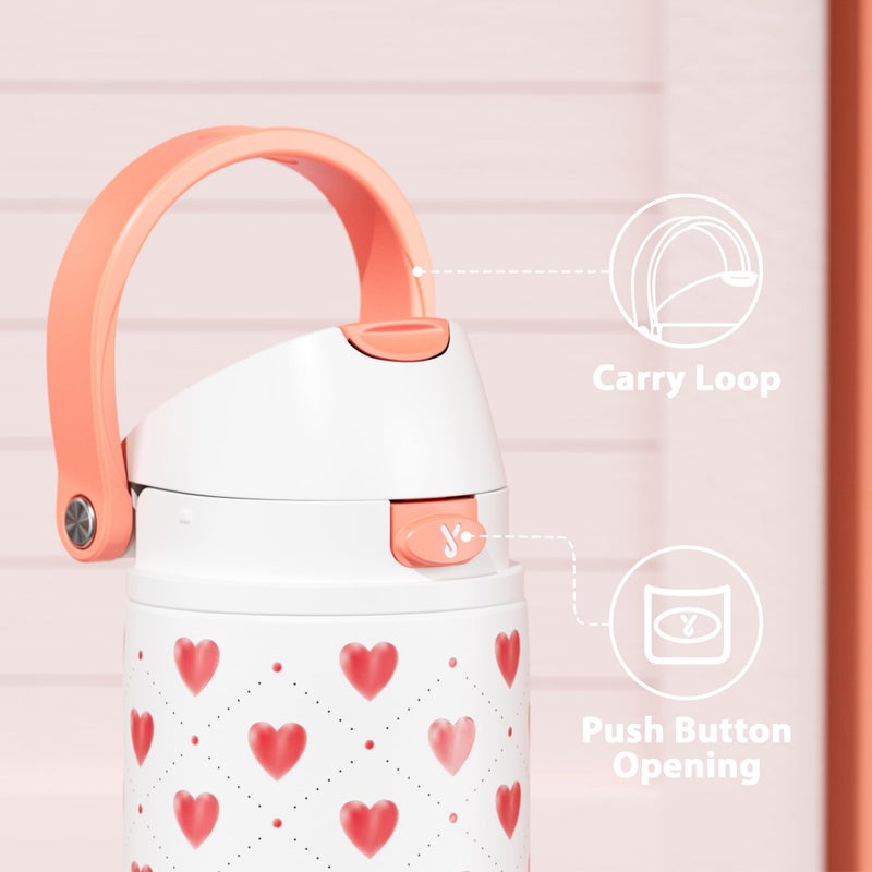 Meoky 24 oz Valentine's Day Water Bottle: Meoky Stainless Steel Water Bottle with Straw and Spout Lid - Leak Proof, Cold for 24 Hours, Fits in Car Cup Holder, Valentines Day Gifts for Her Women Girls, Amora - Image 4
