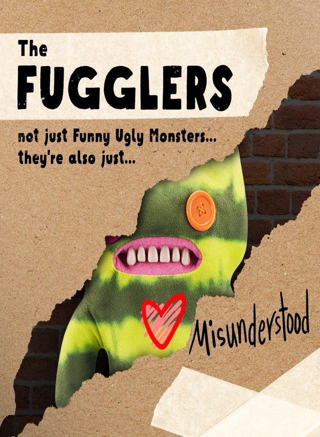 فاجلار لعبة فغلر الأصلية المضحكة على شكل وحش قبيح محشوة، 9 بوصات، وحش مختبري غير متوافق ومتردد - Image 2