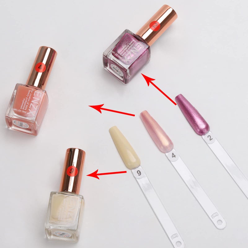 Tbestmax 300 Pcs Nail Swatch Sticks with Number Stickers, Clear Fan-shaped Nail Polish Color Sample Sticks Display, Practice Nails Sticks with Ring for Board Home - Image 4