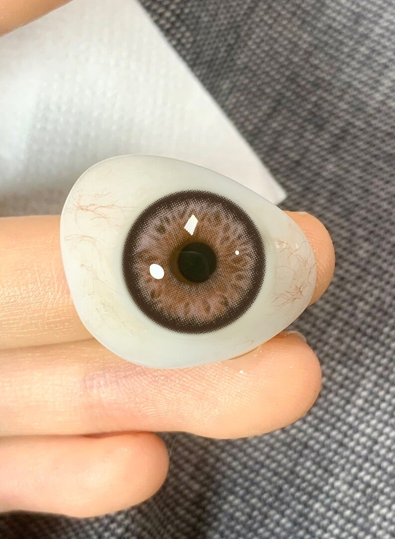 يواي عدسات لاصقة ملونة سنوية بنية اللون، عدسات لاصقة تجميلية للجنسين، عدسات طبيعية عصرية، عدسات لينة بنسبة 42٪ - Image 5