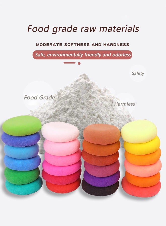 J&J 36 Colors DIY Playdough Fluffy Foam Clay Set for Kids Education Ultra-Light Modeling Clay Interactive Toys with Tools and Funny Accessories - Image 5