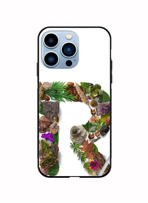 Protective Case Cover For Apple iPhone 13 Pro Max Alphabet R Design Multicolour