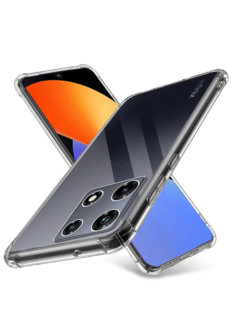 Case Up حافظة شفافة متوافقة مع إنفينكس نوت 30 برو، غلاف هاتف TPU مقاوم للصدمات، ناعم ومرن وواضح كريستالي - Image 1