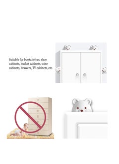 Excefore Cabinet Wall Anchors Protect, 2 Pcs Child Safety Cabinet Locks, Baby Proofing Upgraded Design, Protect Toddler And Pet From Falling Furniture, For Cabinets Drawers Fridge, Easy Installation  - Image 3