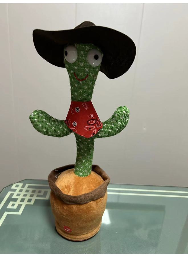 Internet Celebrity's Same Dancing Cactus Magic Cactus Can Twist Sing And Dancing Kidsren's Baby Birthday-Specifications:Rechargeable Hat And Scarf  - Image 1