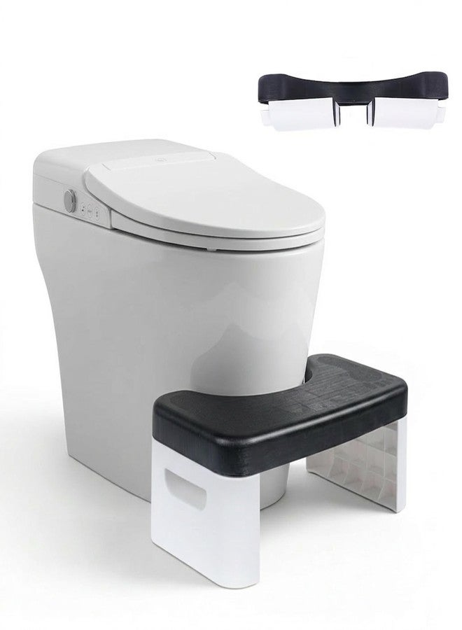 Ruheaou Toilet Stool for Bathroom,Non-Slip Potty Stool for Pooping,Toilet Step Stool for Adults/Seniors/Kids (Black) - Image 1