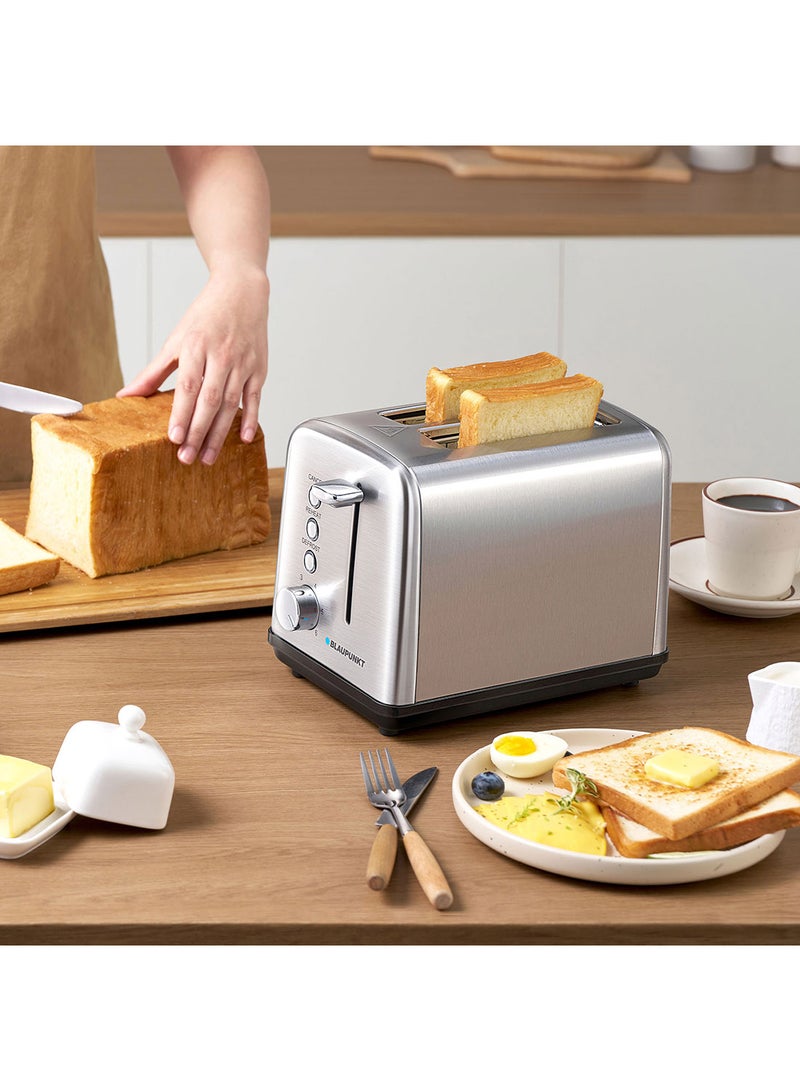Blaupunkt 2-Slice Toaster, 870W, Brushed Stainless Steel, 6 Browning Levels - Image 4