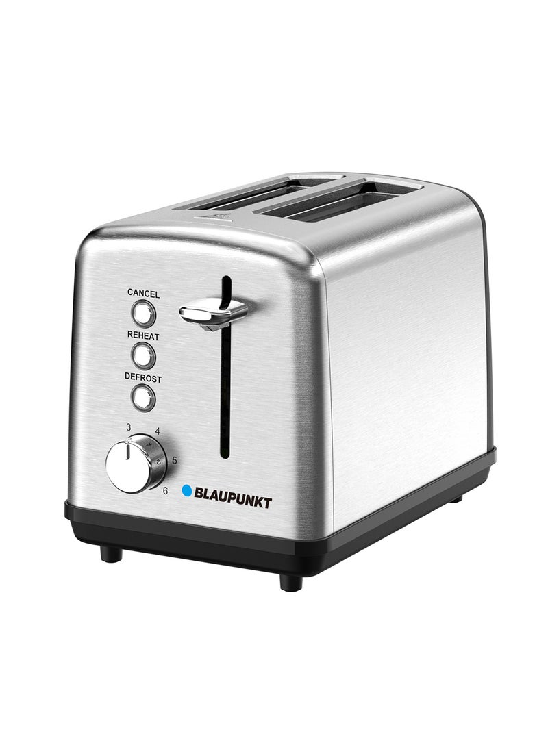 Blaupunkt 2-Slice Toaster, 870W, Brushed Stainless Steel, 6 Browning Levels - Image 1
