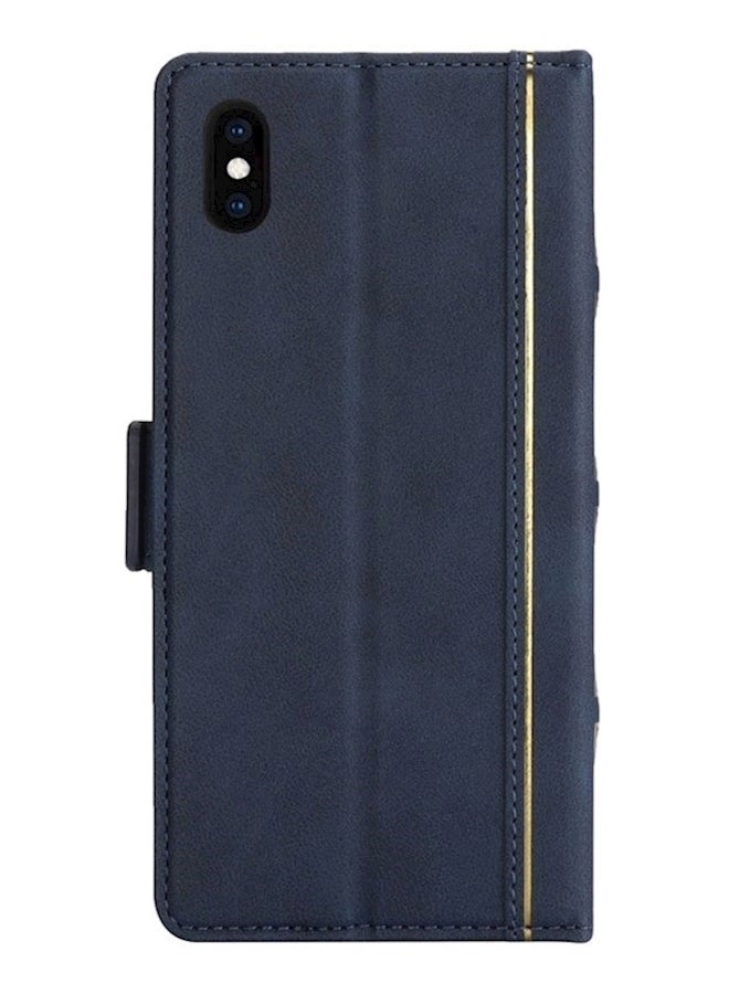 NIBEMINENT Protective Wallet Card Case Cover For Apple iPhone Xs Max Blue  - Image 3