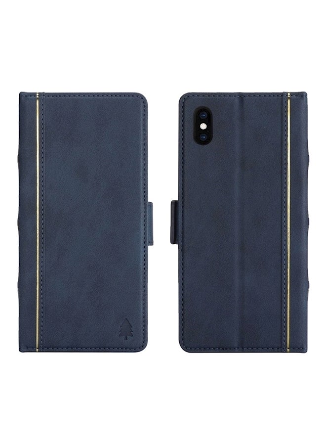 NIBEMINENT Protective Wallet Card Case Cover For Apple iPhone Xs Max Blue  - Image 1