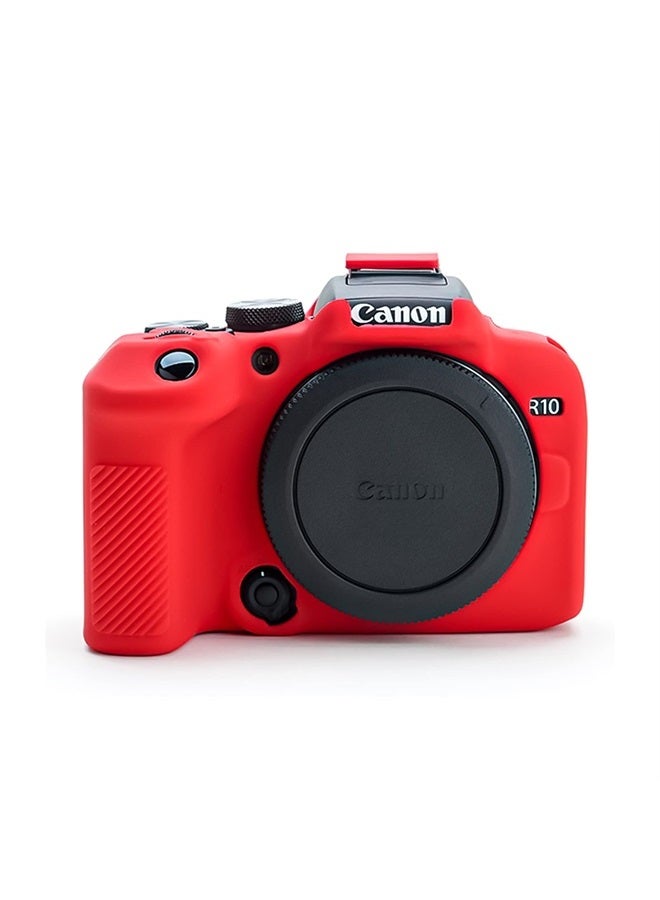 Rieibi EOS R10 Camera Case - Silicone Case for Canon eos R10 Digital Camera - Protective Cover Silicone for Canon R10 - Red - Image 1