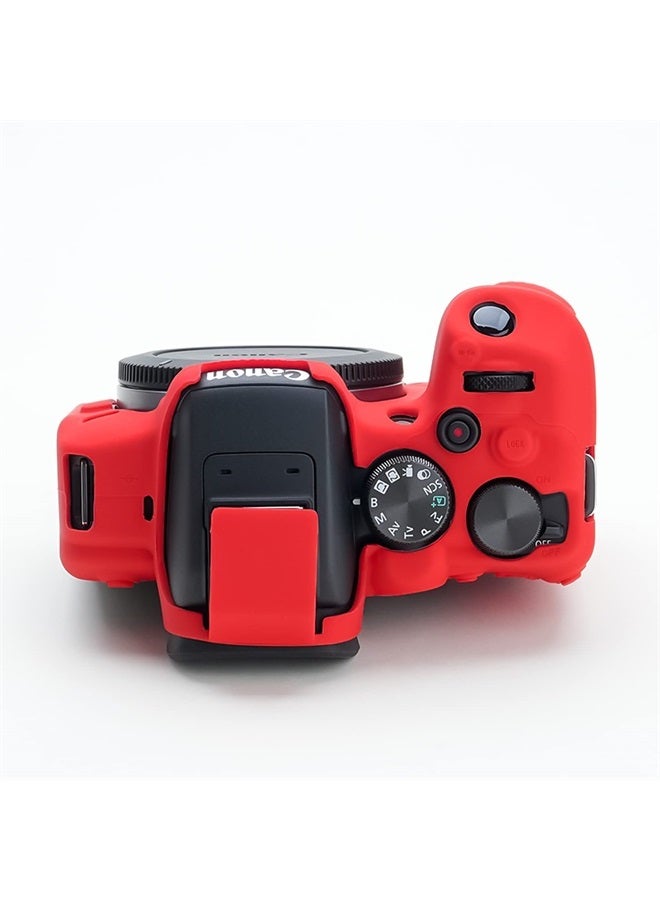 Rieibi EOS R10 Camera Case - Silicone Case for Canon eos R10 Digital Camera - Protective Cover Silicone for Canon R10 - Red - Image 3