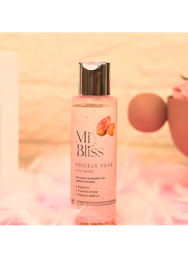 Mi Bliss - Mi Bliss Prickly Pear 2-in-1 Face Wash & Scrub | Natural Antioxidant with Vit E, Betalains, Amino & Fatty Acids | Deep Cleansing, Acne & Blemish Control, Exfoliating, Brightening, Anti-Aging – 100ml - Image 1