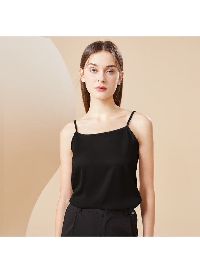 MIIOW Thin High-End Faux Silk Sleeveless Base Shirt, Beautiful Back Sling Vest For Women As Inner Wear - Image 3