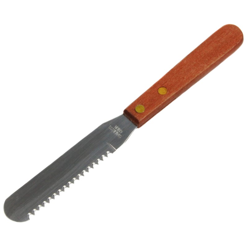 Chef Craft Select Stainless Steel Cut and Spread Knife, 4 inch blade 8 inches in length, Wood Handled - Image 3