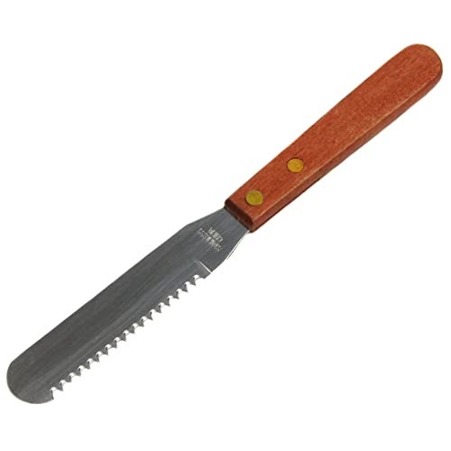 Chef Craft Select Stainless Steel Cut and Spread Knife, 4 inch blade 8 inches in length, Wood Handled - Image 1