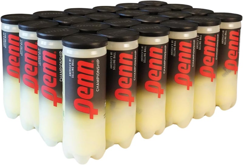 PENN Championship Tennis Balls - Extra Duty Felt Pressurized Tennis Balls - 24 Cans, 72 Balls - Image 1